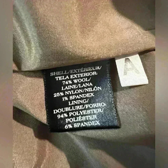 Ann Taylor $98 Wool Mini Skirt Olive Brown Business Secretary Professional - Picture 4 of 4